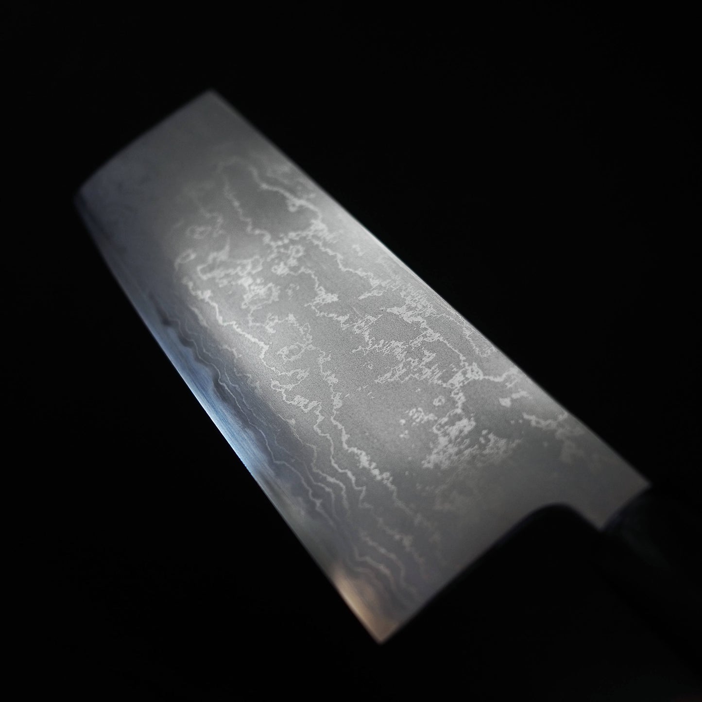 Toyama damascus aogami#2 nakiri 180mm - Zahocho Japanese Knives