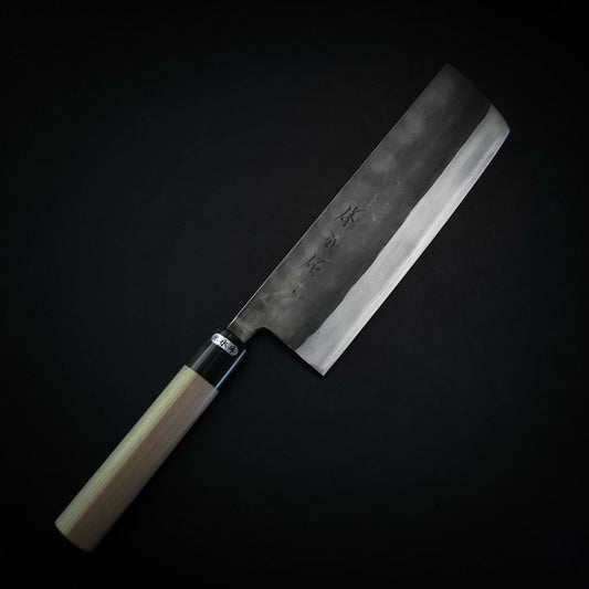 Toyama kurouchi aogami#2 nakiri 210mm - Zahocho Japanese Knives