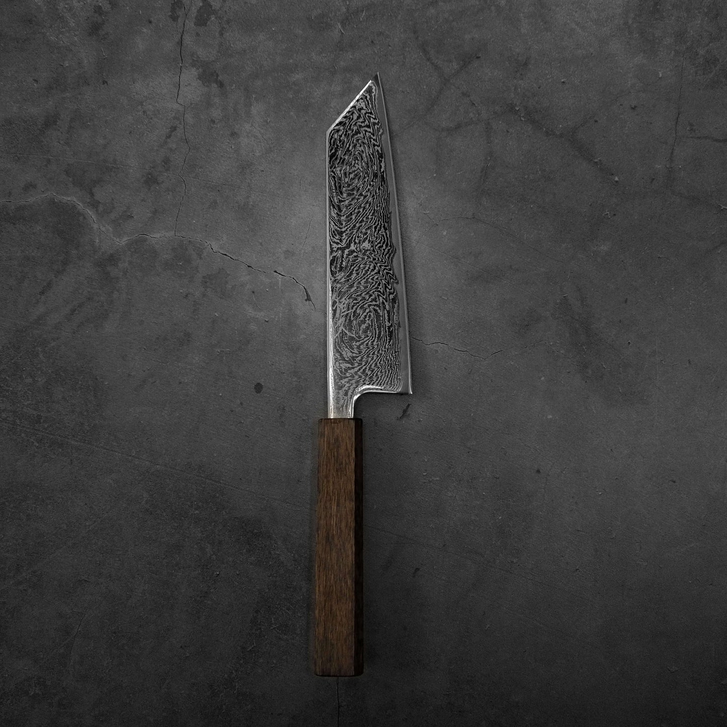 Tsunehisa AUS10 damascus nami bunka 170mm - Zahocho Japanese Knives