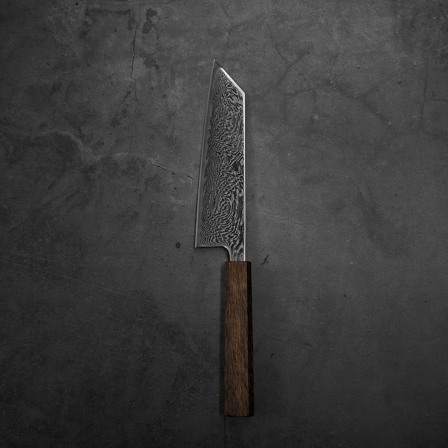 Tsunehisa AUS10 damascus nami bunka 170mm - Zahocho Japanese Knives