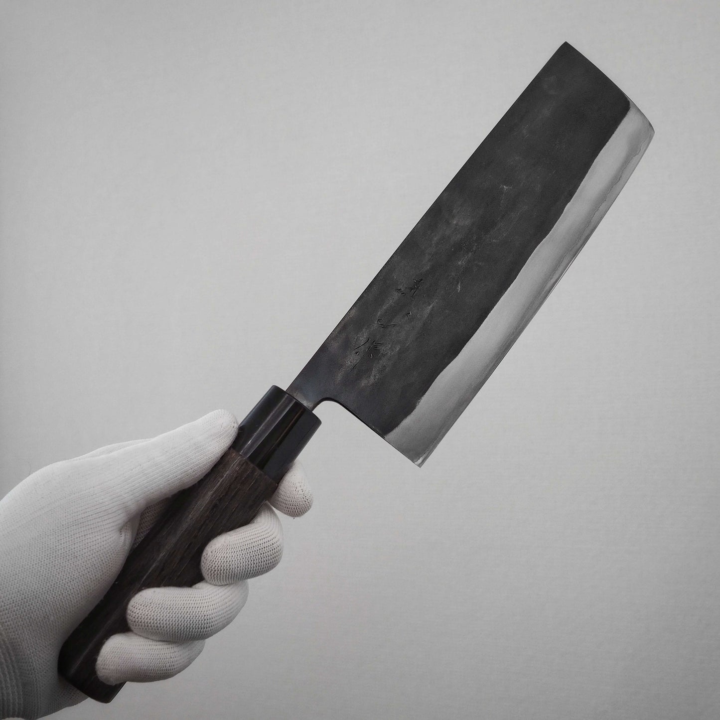 Watanabe Pro aogami #2 kurouchi 180mm nakiri - Zahocho Japanese Knives