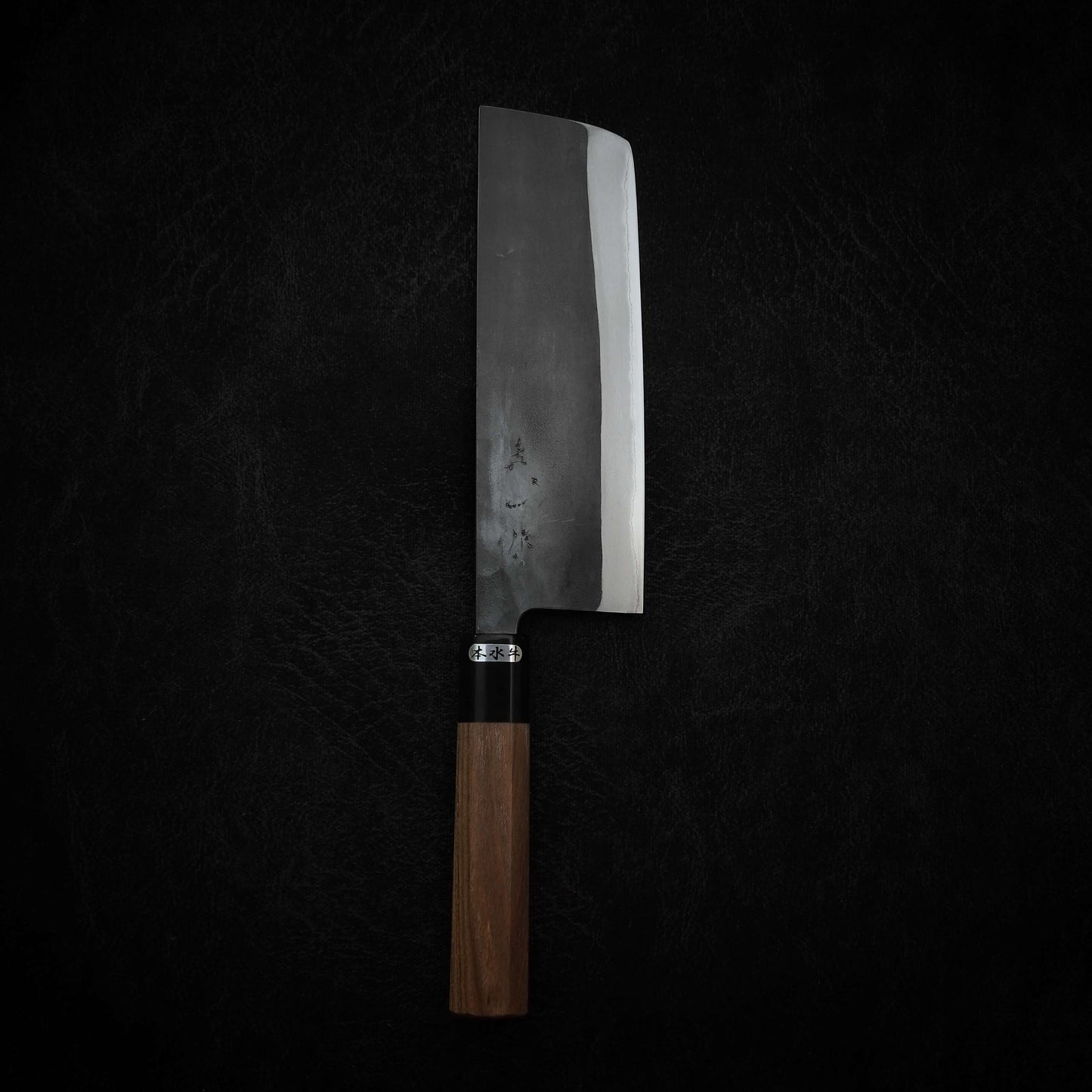 Watanabe Pro aogami #2 kurouchi 180mm nakiri (enju handle) - Zahocho Japanese Knives