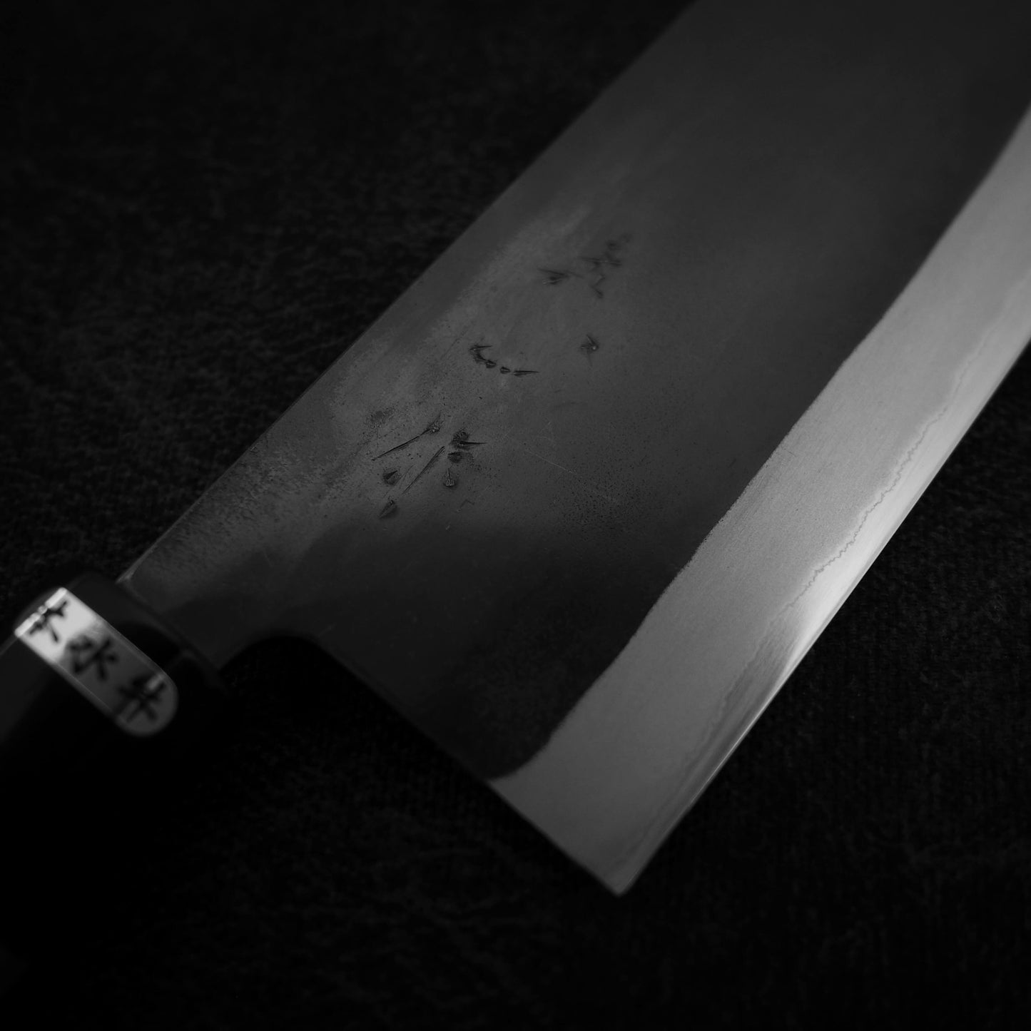 Watanabe Pro aogami #2 kurouchi 180mm nakiri (enju handle) - Zahocho Japanese Knives