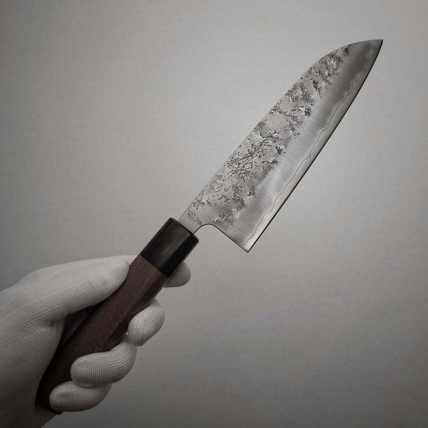 Yoshihiro nashiji ginsan 165mm santoku - Zahocho Japanese Knives