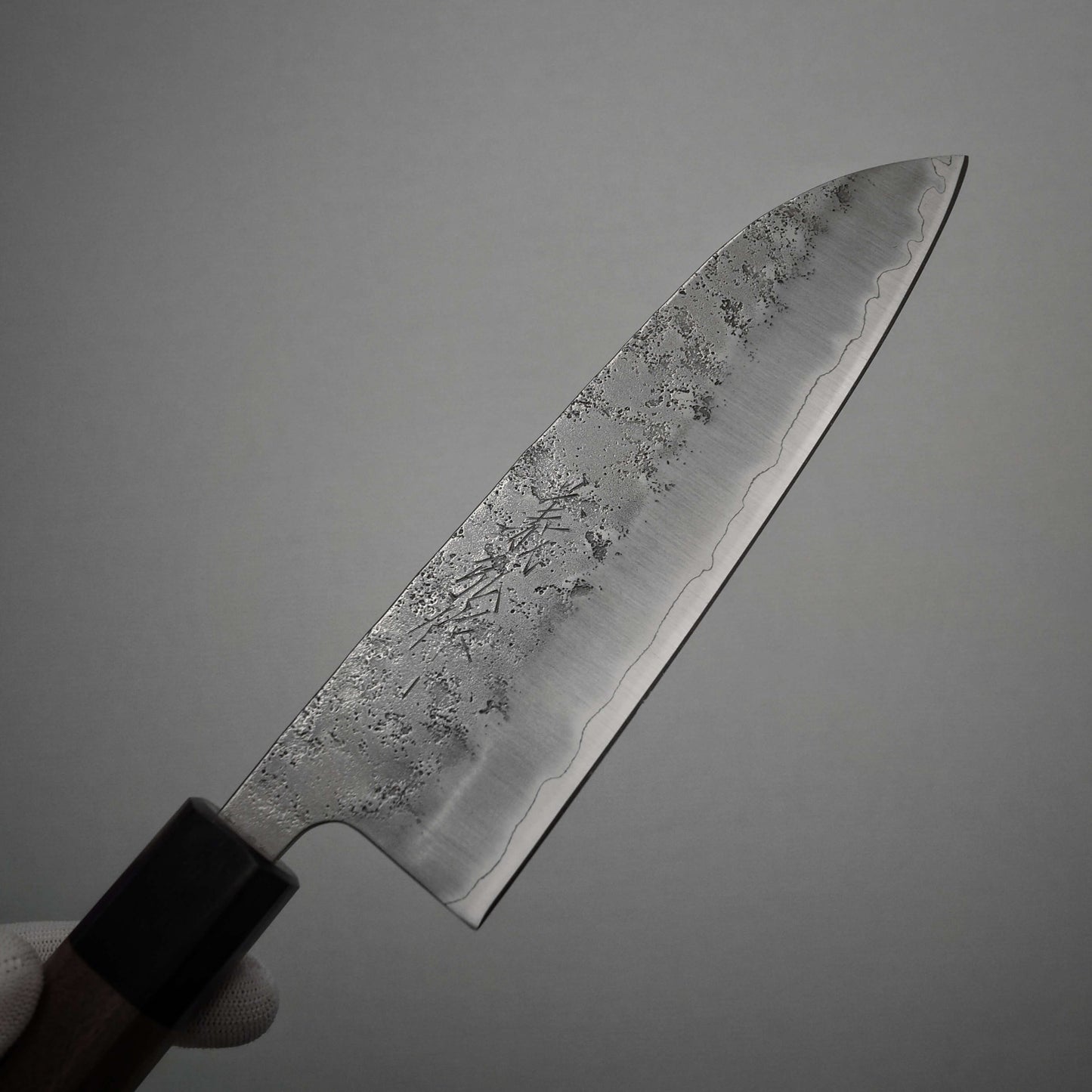 Yoshihiro nashiji ginsan 165mm santoku - Zahocho Japanese Knives