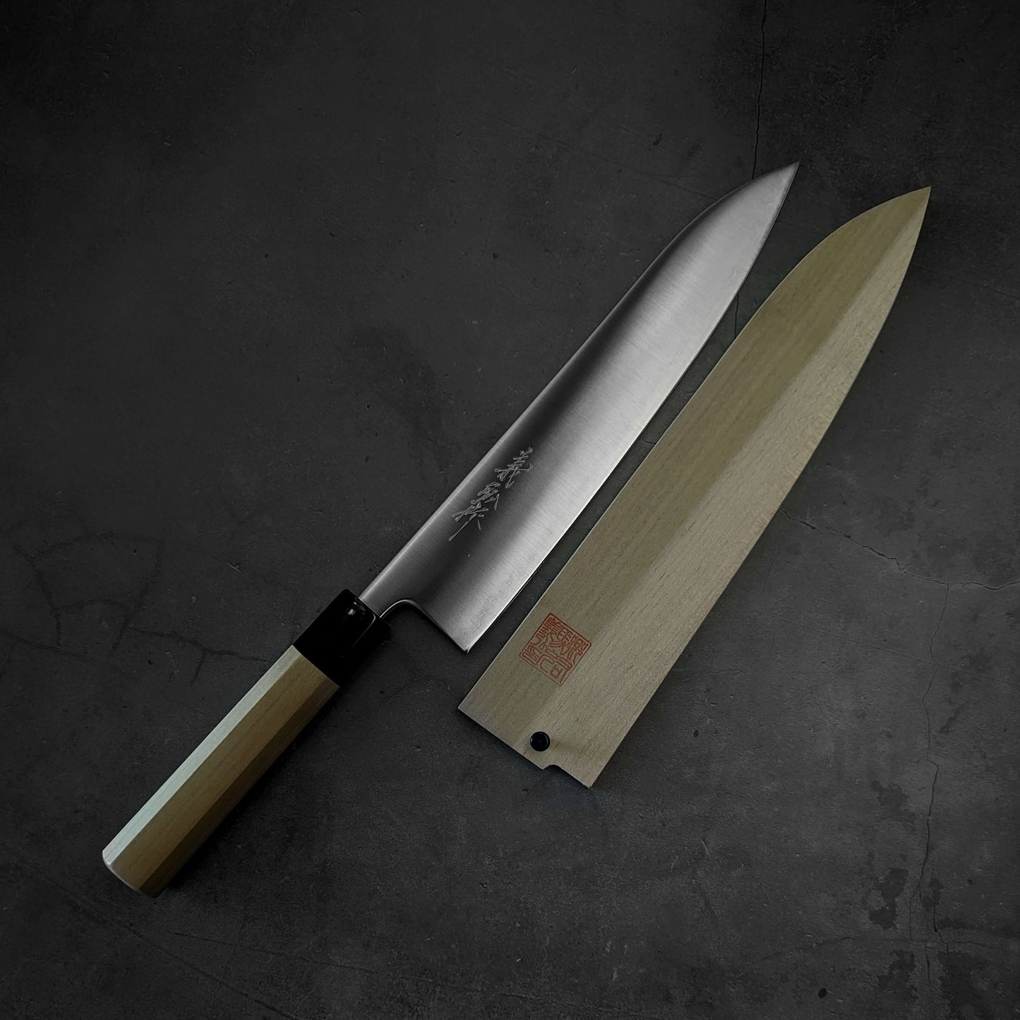 Yoshihiro migaki AS (Aogami Super) 240mm gyuto - Zahocho Japanese Knives