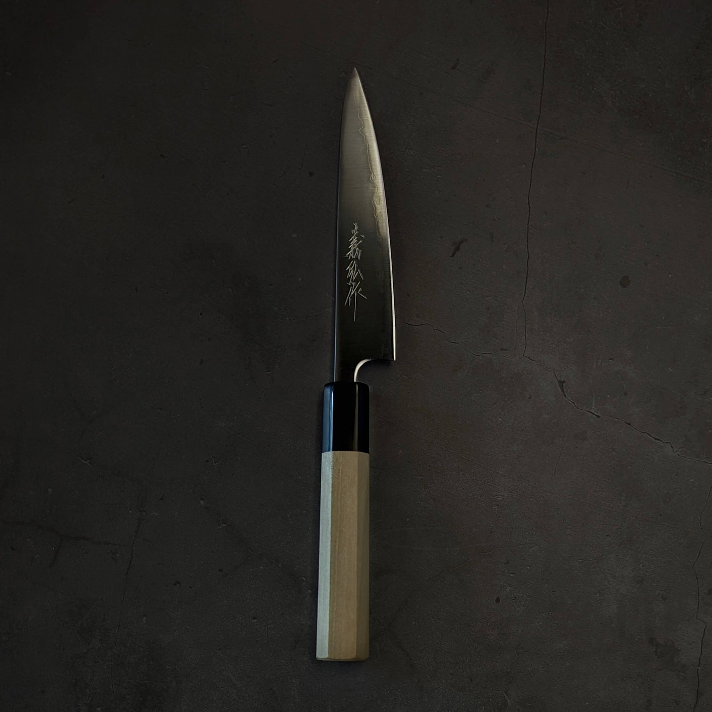 Yoshihiro migaki AS (Aogami Super) 135mm petty knife (with saya) - Zahocho Japanese Knives