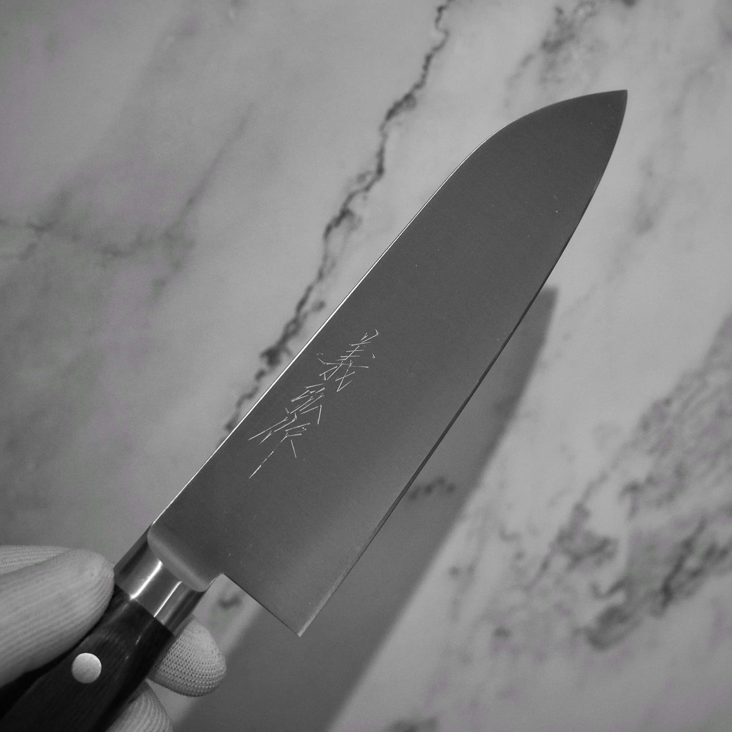 Yoshihiro Inox AUS8 180mm santoku (with saya) - Zahocho Japanese Knives