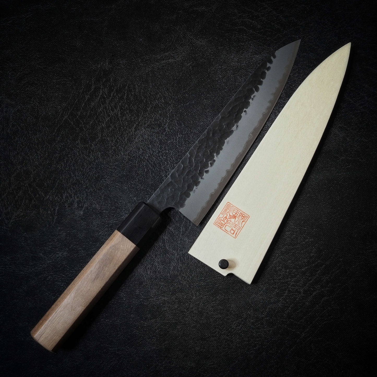 Yoshihiro tsuchime kurouchi AS 180mm gyuto (with saya) - Zahocho Japanese Knives