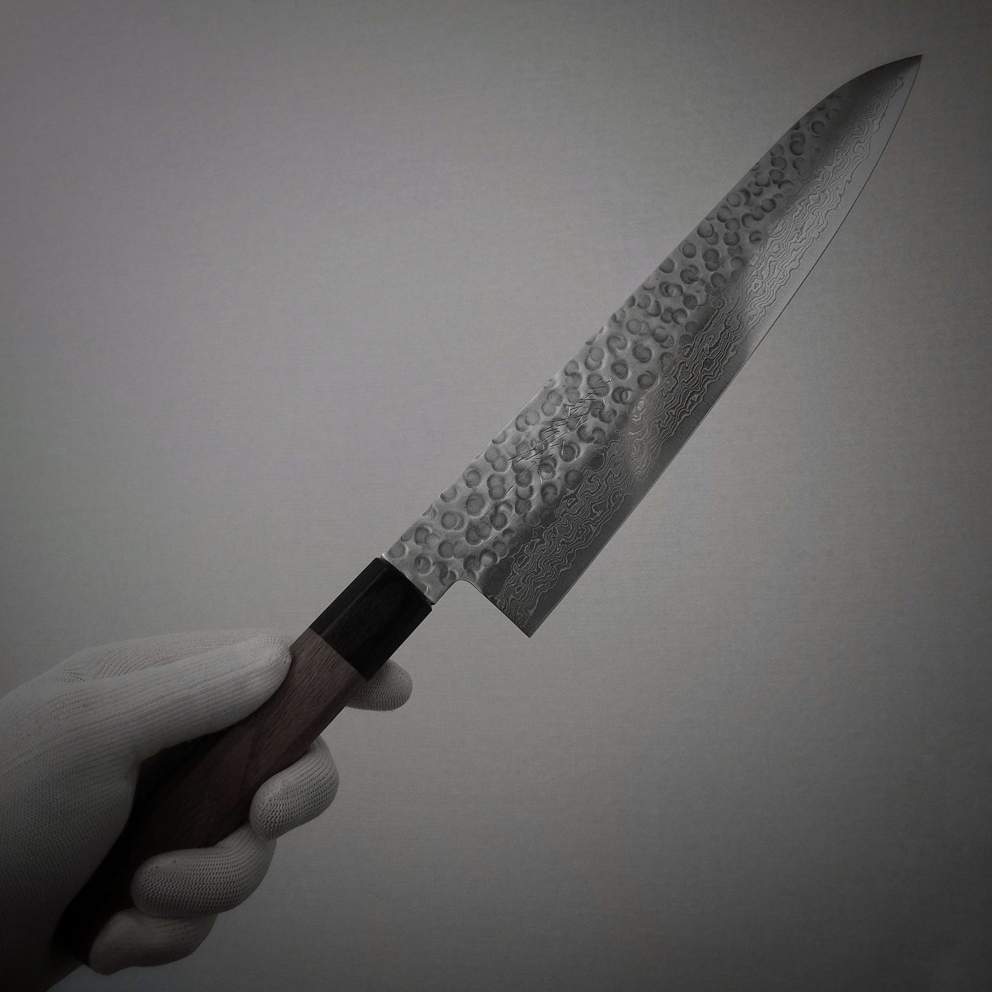 Yoshihiro tsuchime damascus VG10 240mm gyuto (with saya) - Zahocho Japanese Knives