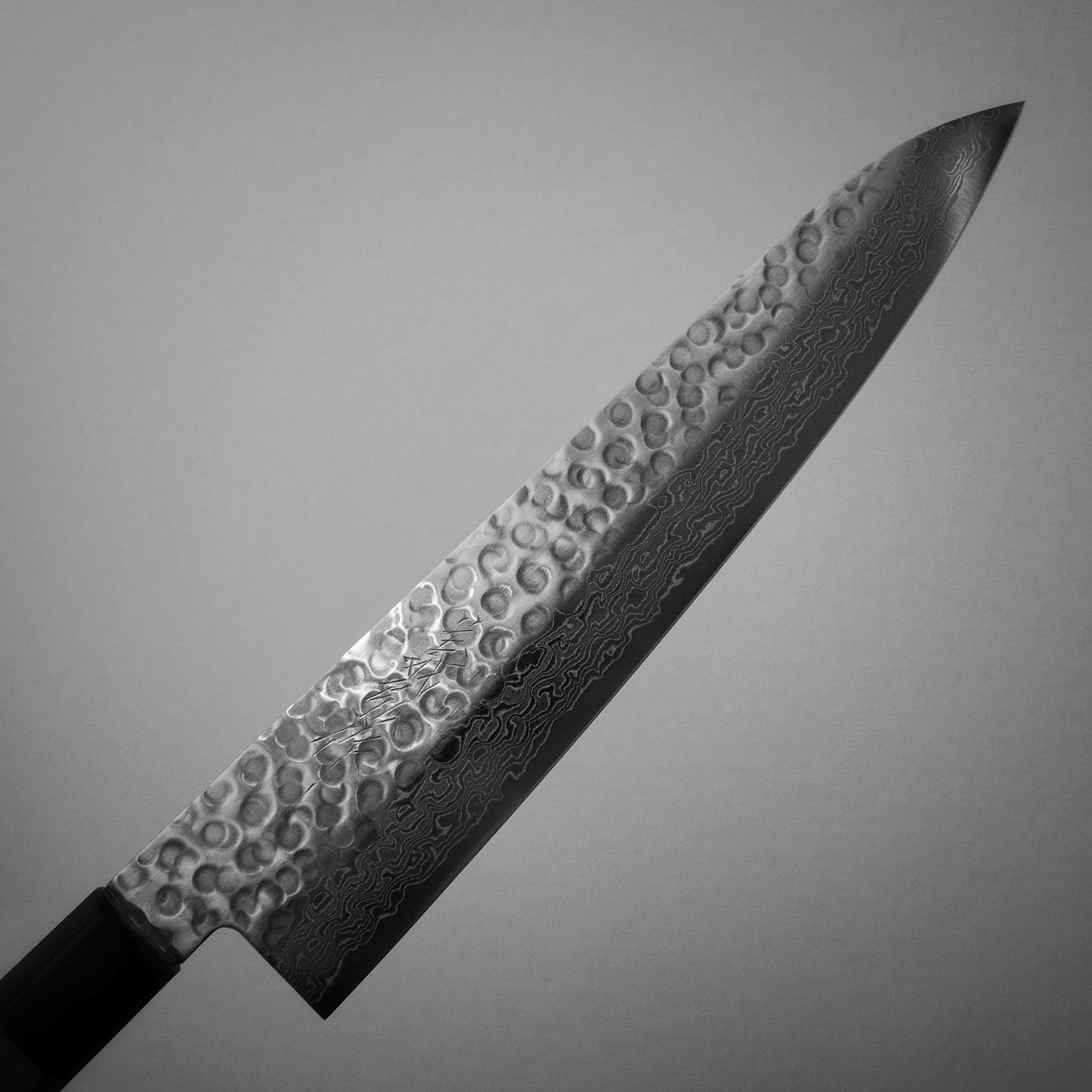 Yoshihiro tsuchime damascus VG10 240mm gyuto (with saya) - Zahocho Japanese Knives