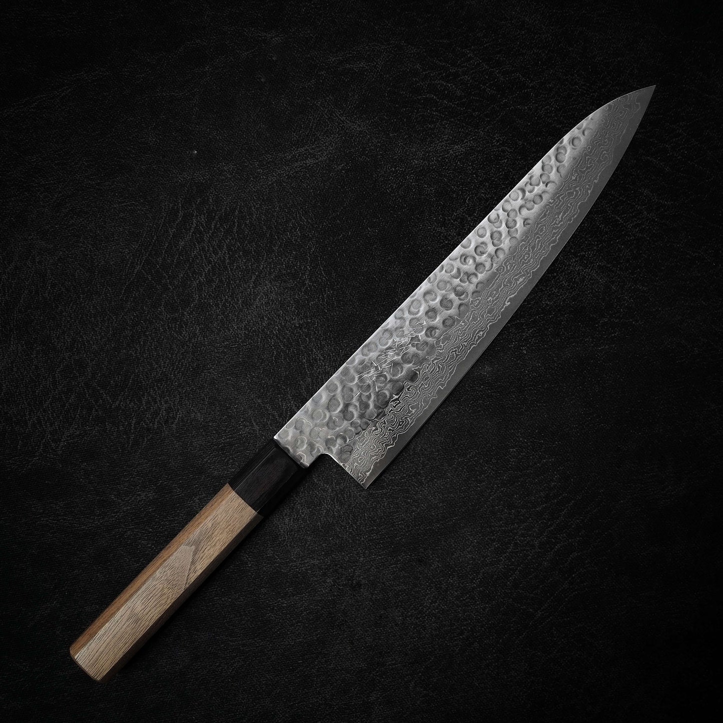 Yoshihiro tsuchime damascus VG10 240mm gyuto (with saya) - Zahocho Japanese Knives