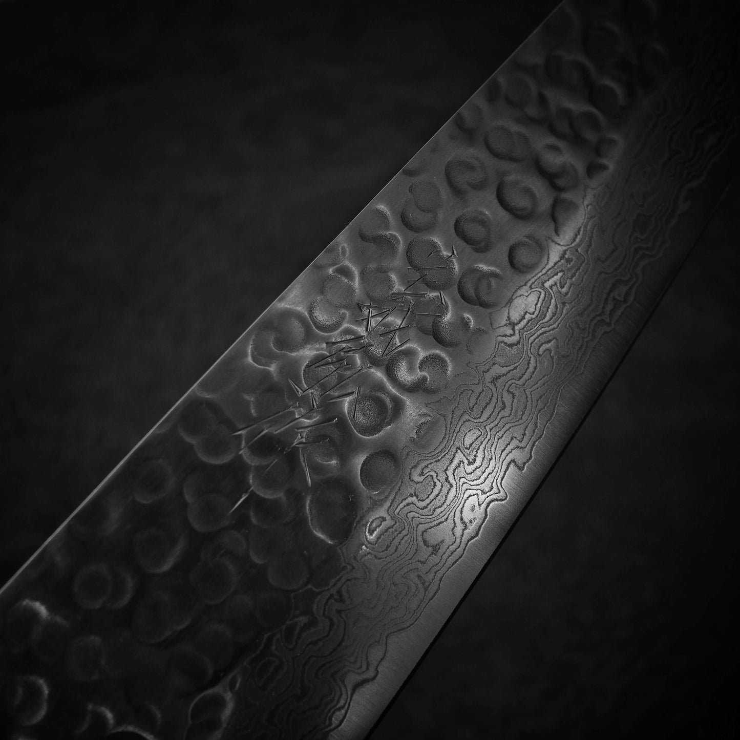 Yoshihiro tsuchime damascus VG10 240mm gyuto (with saya) - Zahocho Japanese Knives