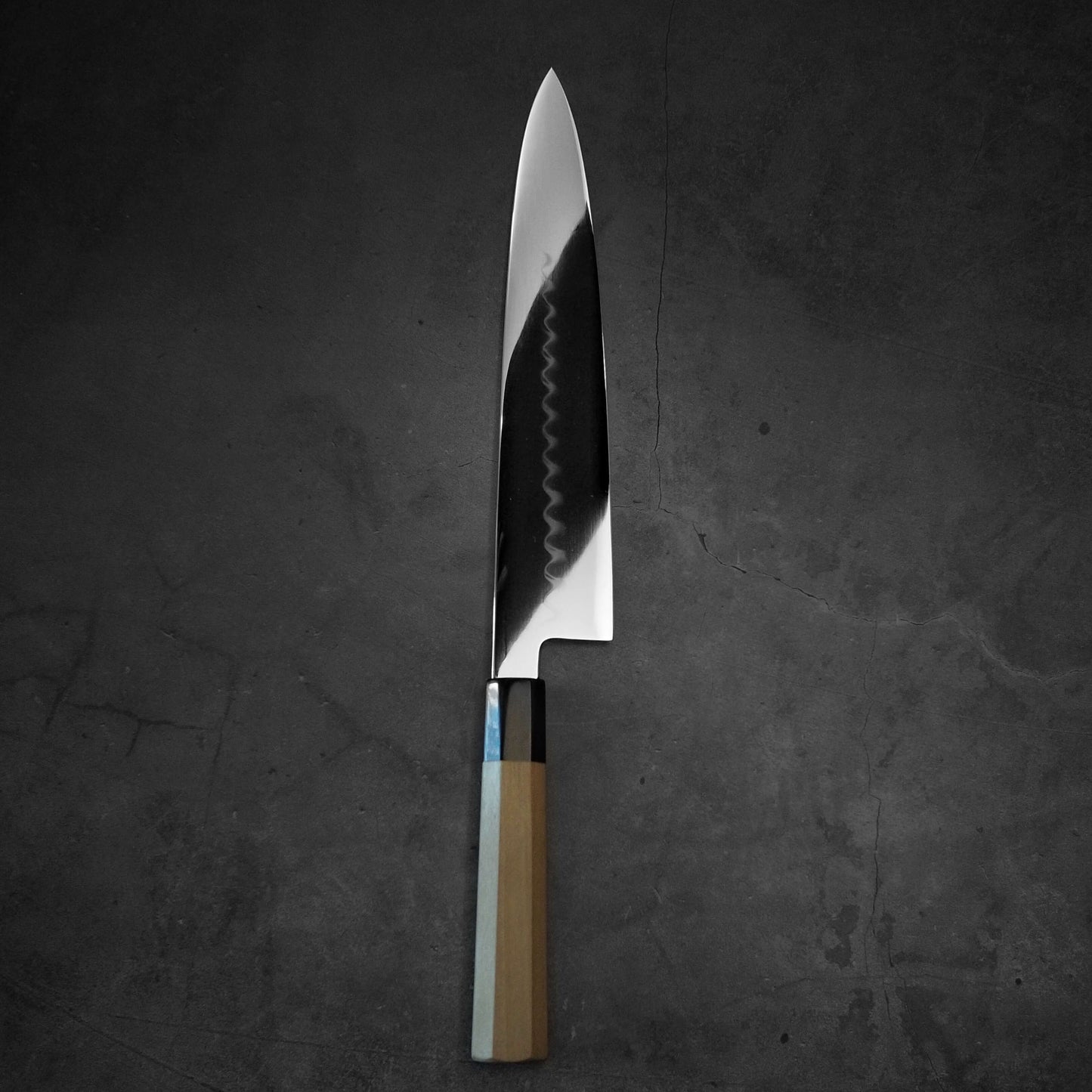 Yoshikazu Ikeda shirogami#1 honyaki gyuto 270mm - Zahocho Japanese Knives