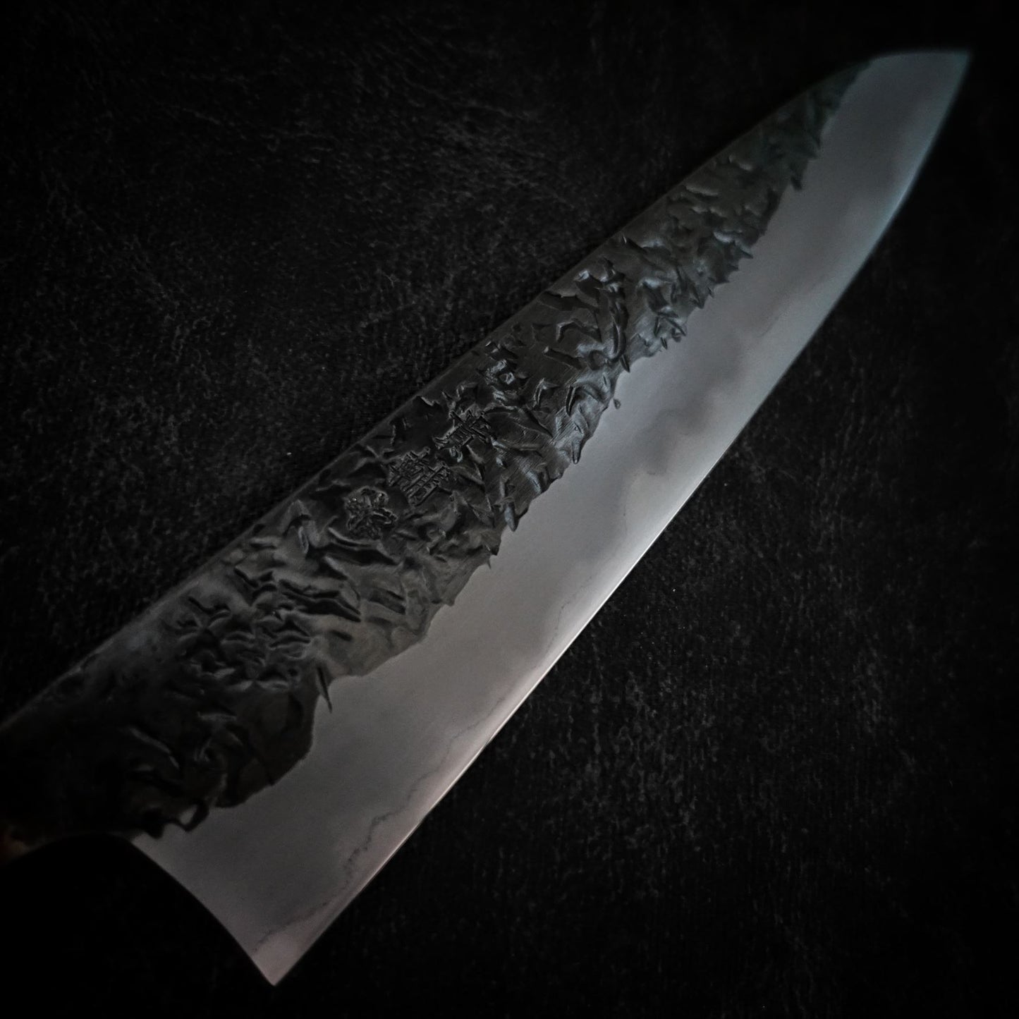 Kisuke tsuchime kurouchi aogami #2 210mm gyuto - Zahocho Japanese Knives