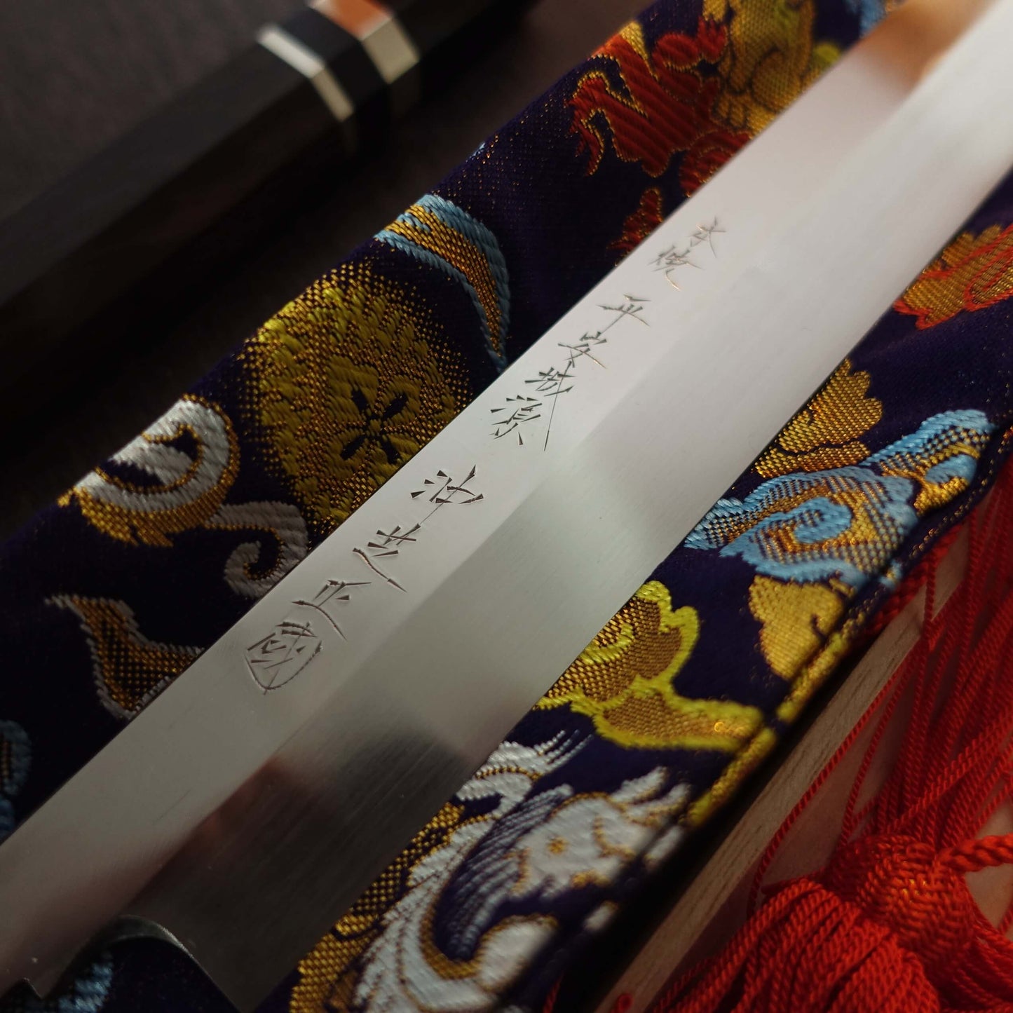 Okishiba Masakuni 330mm honyaki yanagiba - Zahocho Japanese Knives