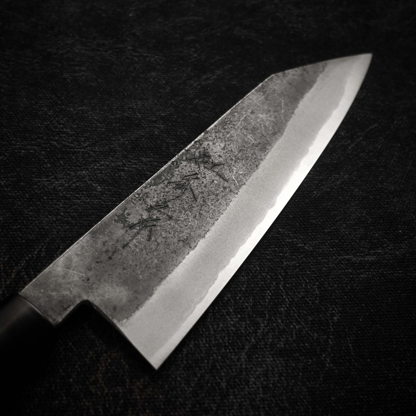 Shigeki Tanaka kurouchi aogami #2 165mm kiritsuke santoku - Zahocho Japanese Knives