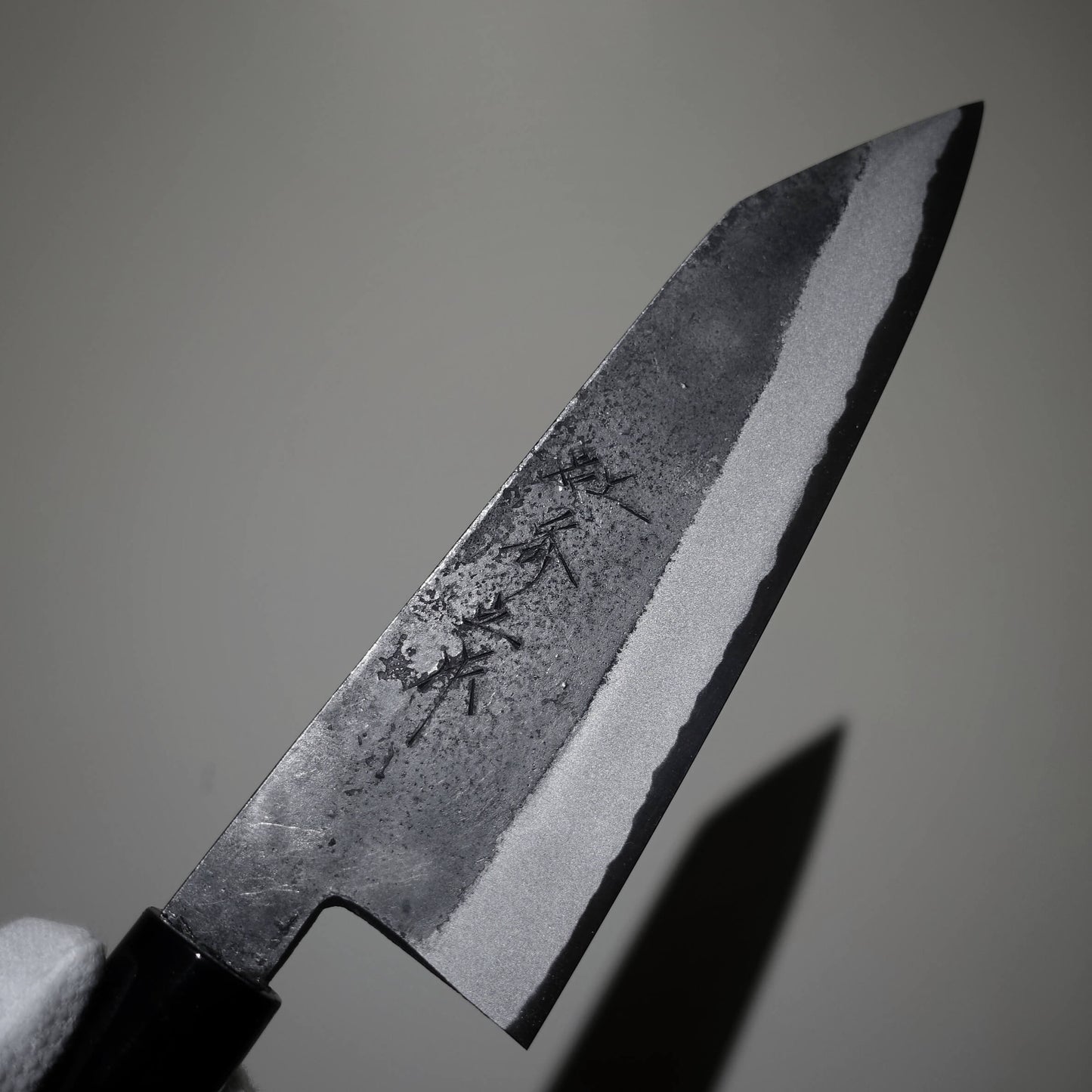 Shigeki Tanaka kurouchi aogami #2 165mm kiritsuke santoku - Zahocho Japanese Knives