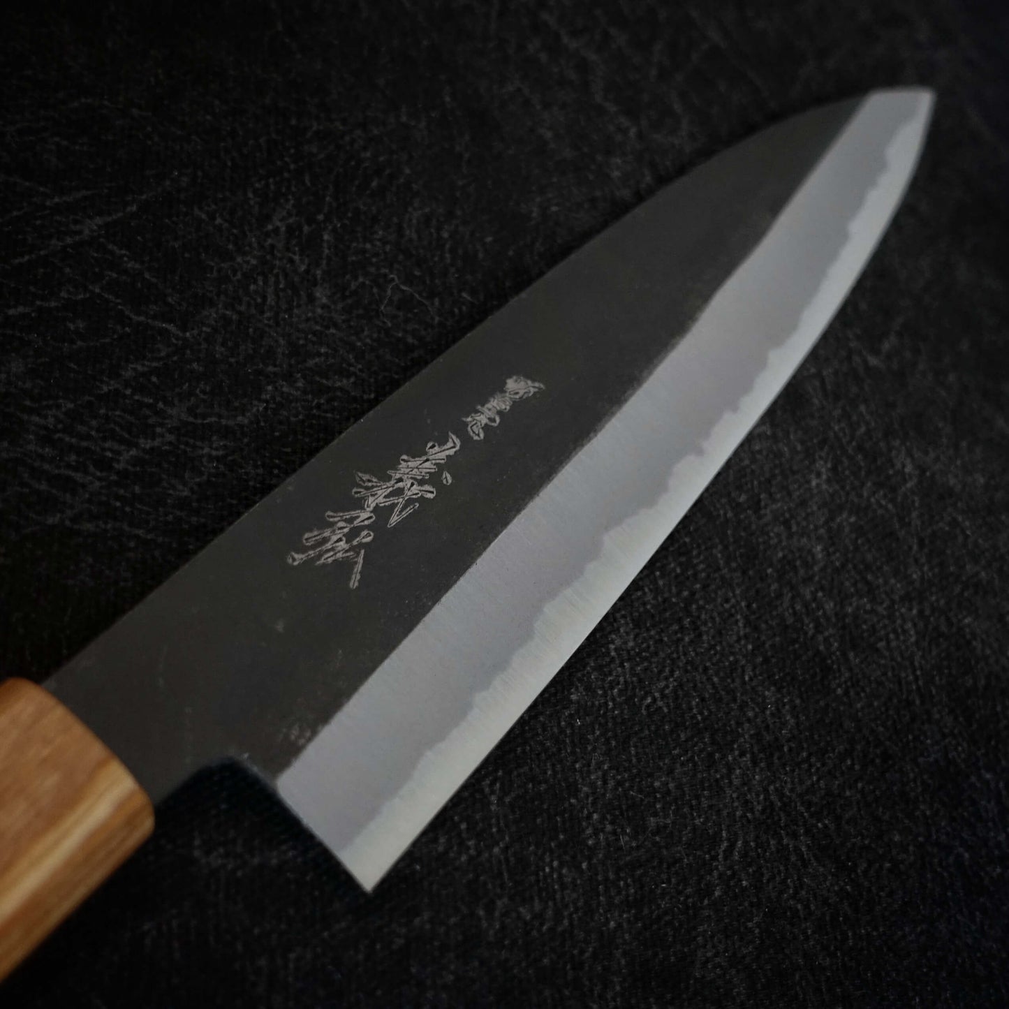 Yoshihiro kurouchi shirogami#2 210mm gyuto (custom handle) - Zahocho Japanese Knives