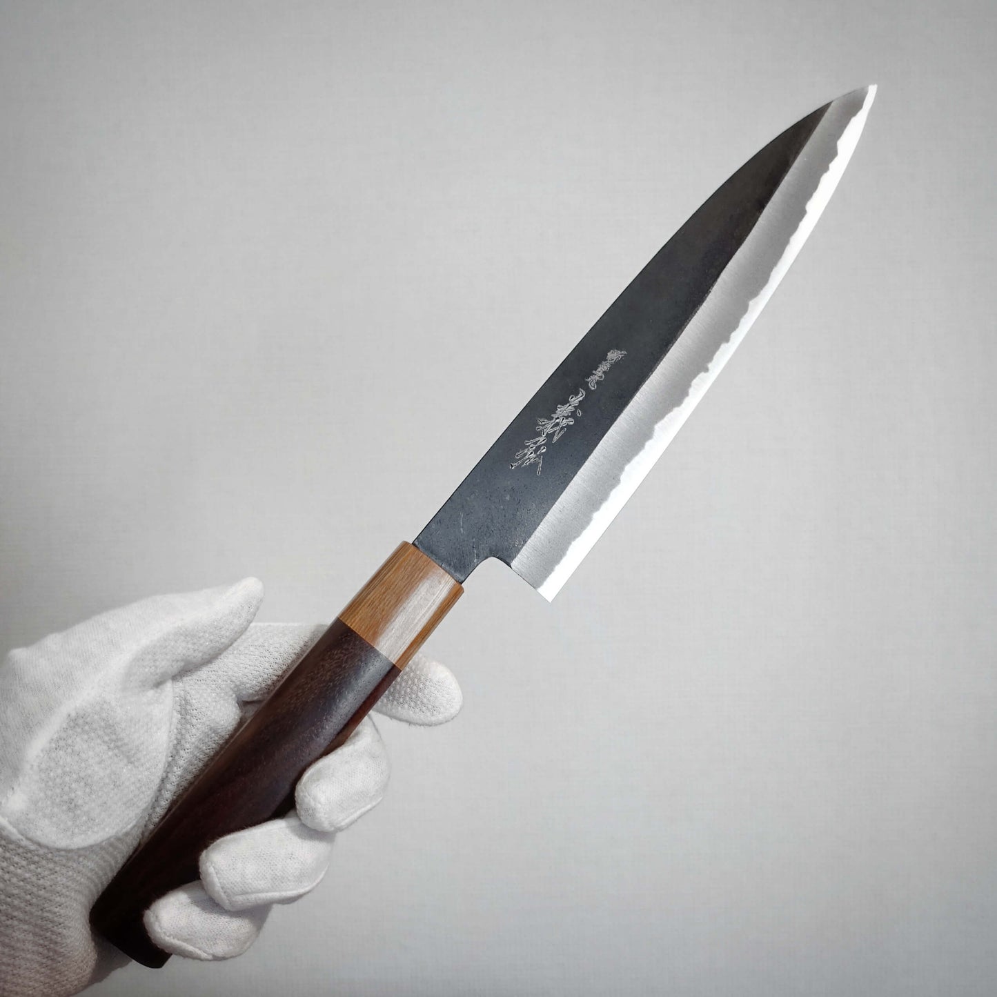 Yoshihiro kurouchi shirogami#2 210mm gyuto (custom handle) - Zahocho Japanese Knives