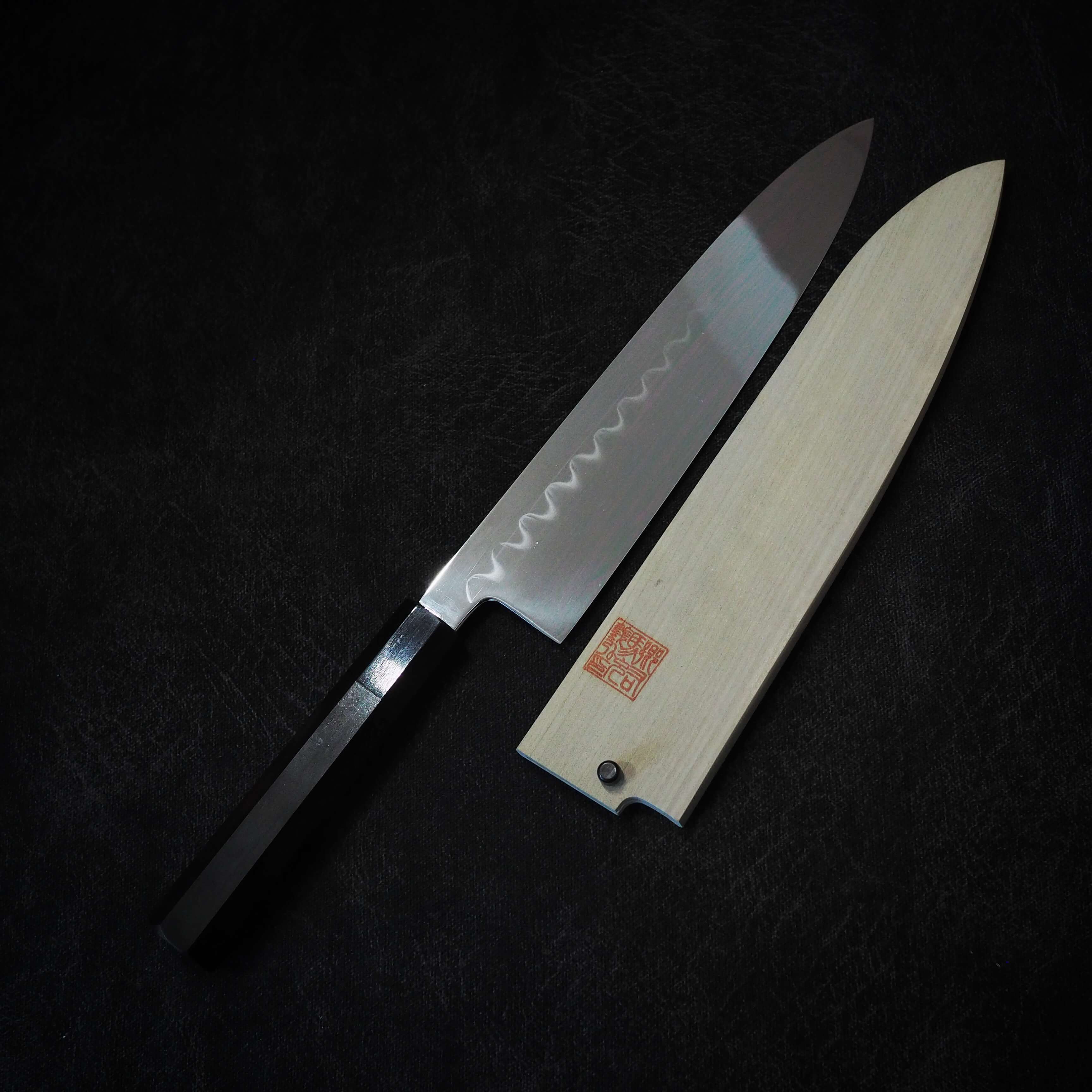 Kenji Togashi shirogami #2 honyaki 240mm gyuto – Zahocho Knives Tokyo