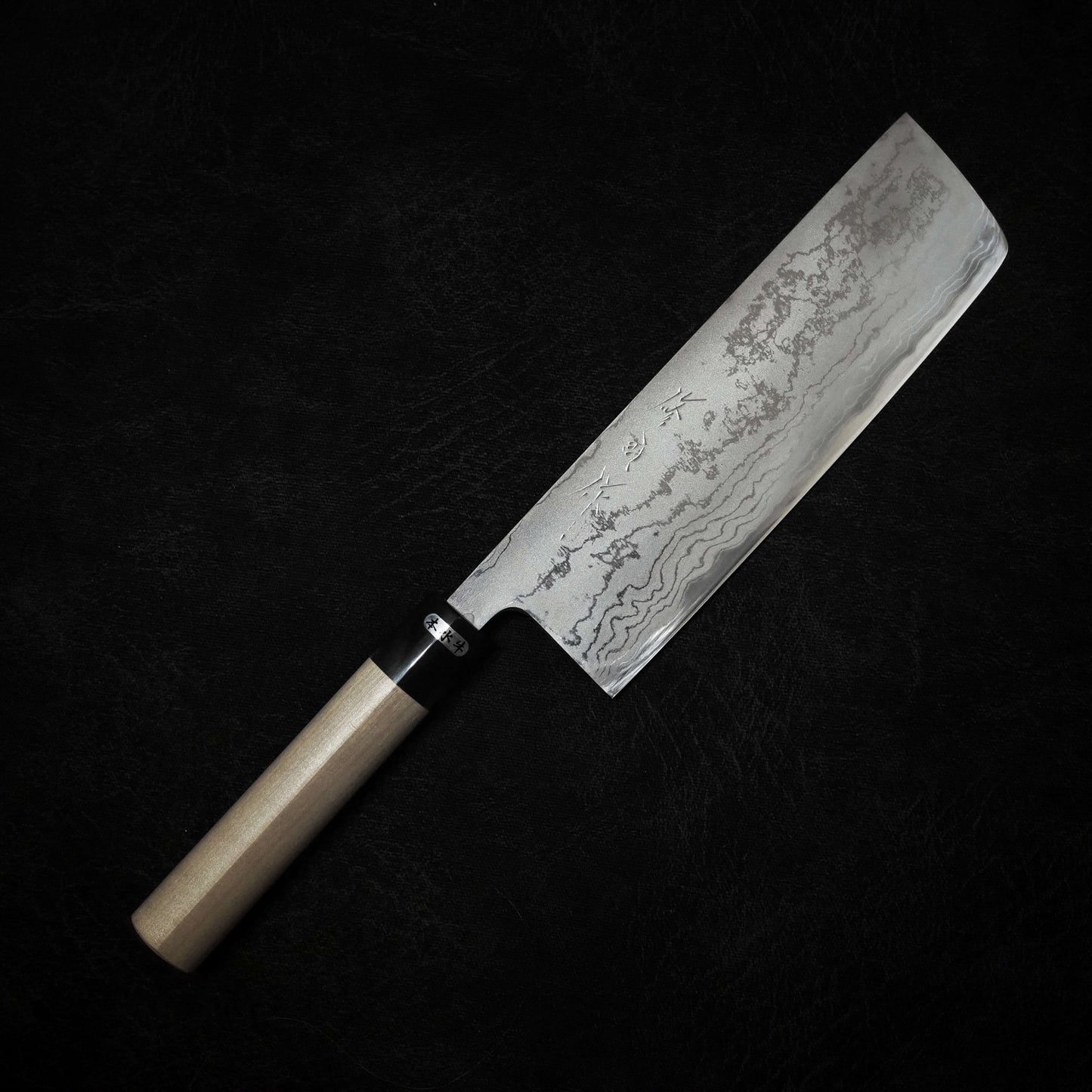 Toyama aogami#2 damascus 210mm nakiri Success noborikoi