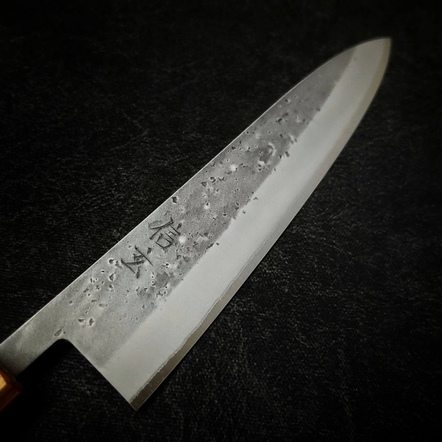 Shingen nashiji aogami #2 210mm gyuto (custom handle) - Zahocho Japanese Knives