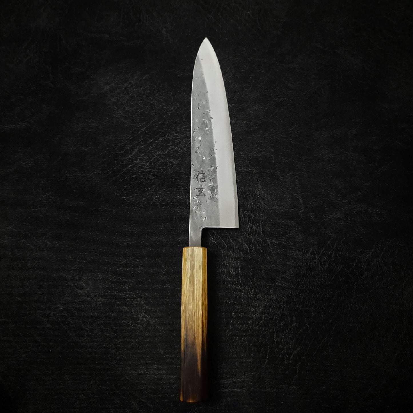 Shingen nashiji aogami #2 210mm gyuto (custom handle) - Zahocho Japanese Knives