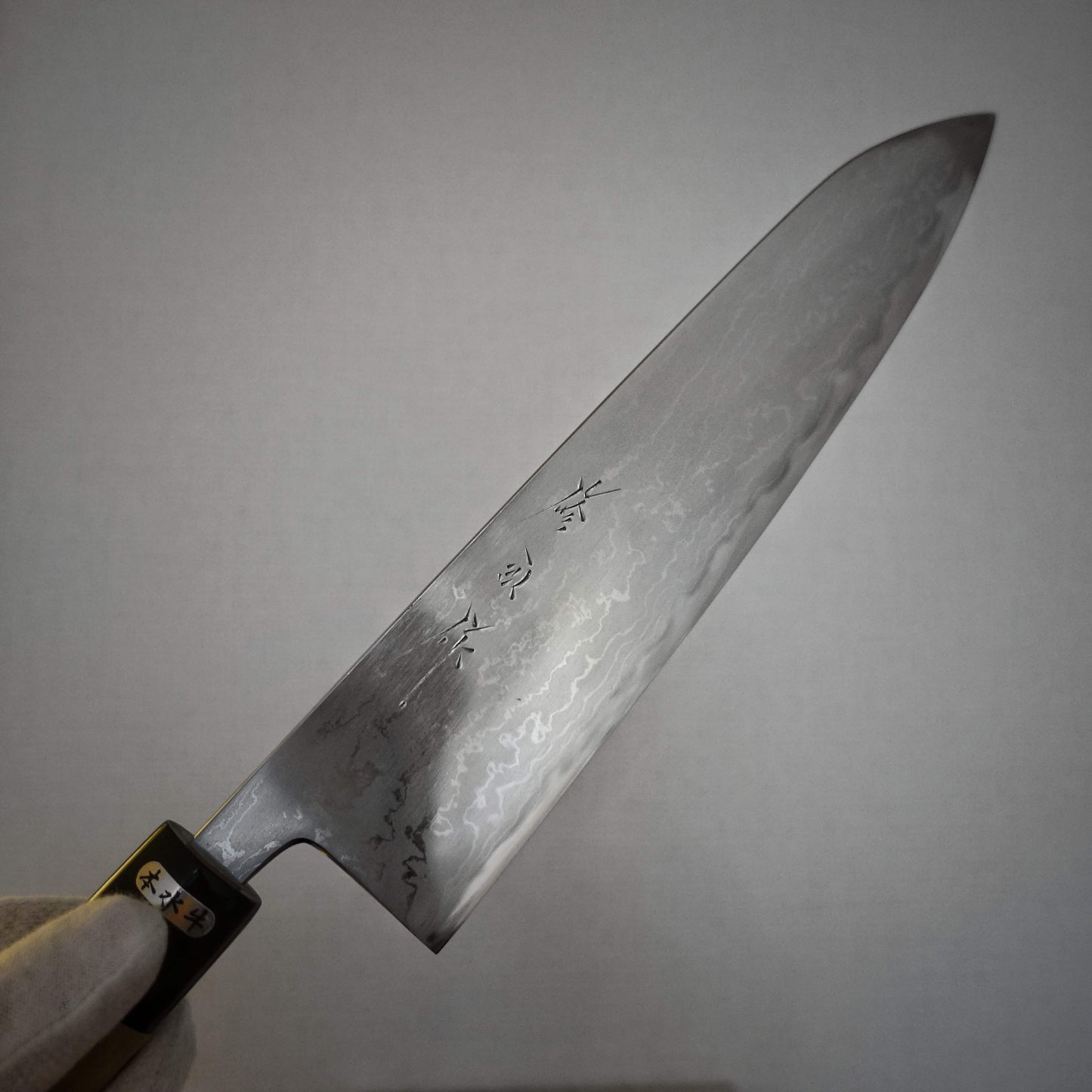 Toyama aogami #2 damascus 240mm gyuto - Zahocho Japanese Knives