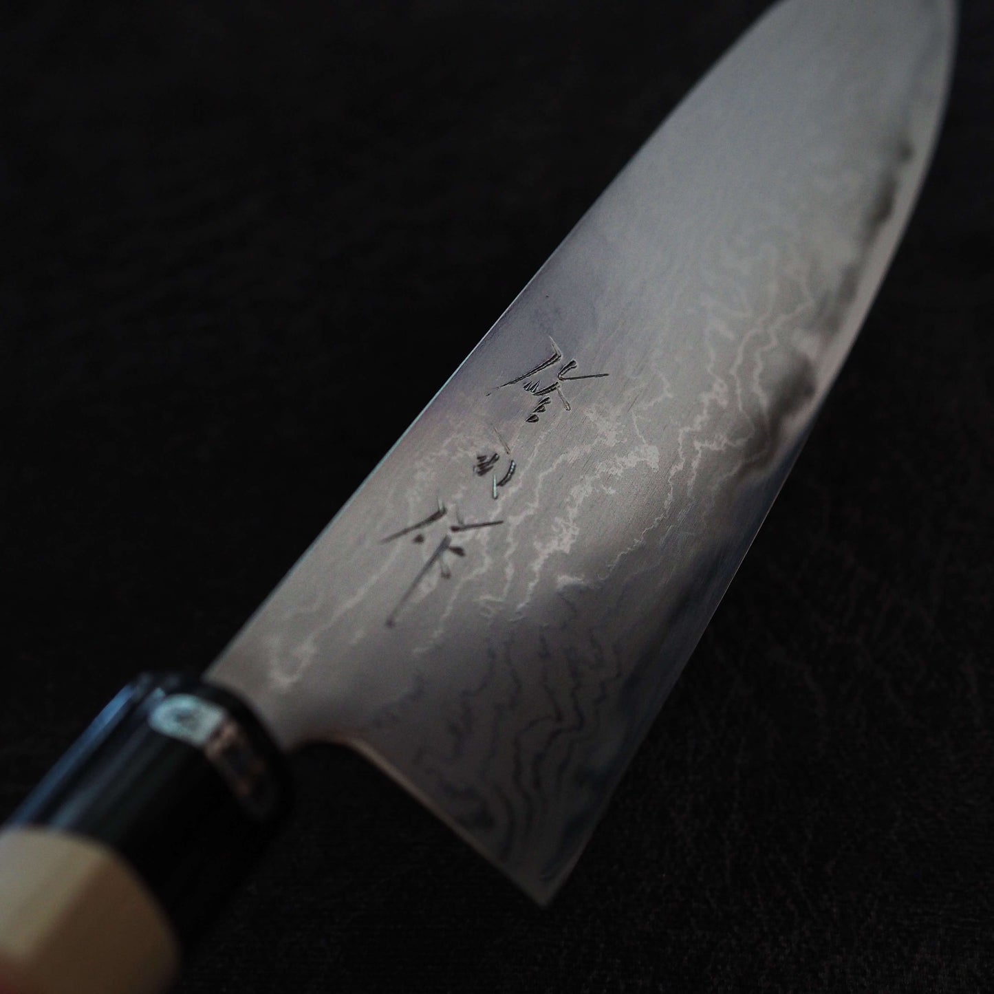 Toyama aogami #2 damascus 210mm gyuto - Zahocho Japanese Knives