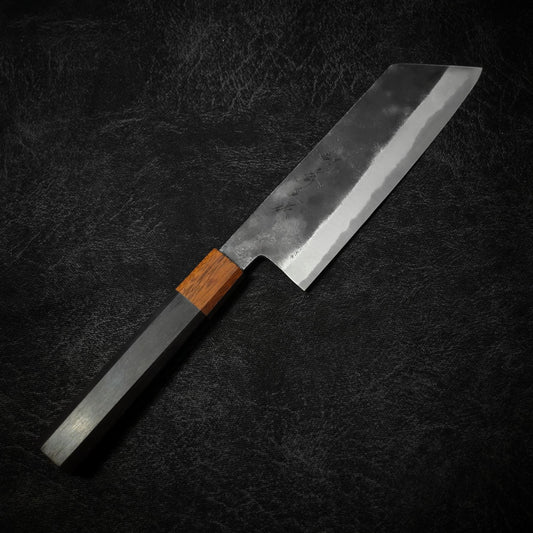 Shigeki Tanaka kurouchi aogami #2 165mm kiritsuke nakiri - Zahocho Japanese Knives