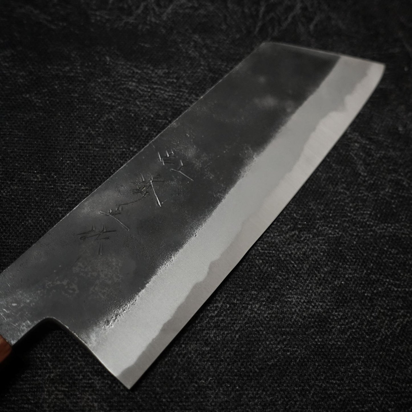 Shigeki Tanaka kurouchi aogami #2 165mm kiritsuke nakiri - Zahocho Japanese Knives