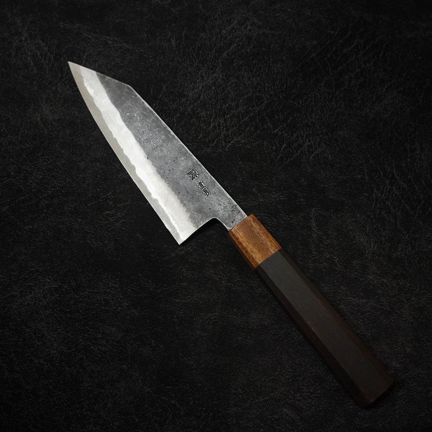 Shigeki Tanaka kurouchi aogami #2 165mm kiritsuke santoku - Zahocho Japanese Knives