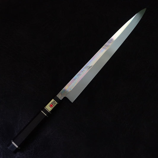 Yoshikazu Ikeda shirogami#3 300mm honyaki yanagiba - Zahocho Japanese Knives