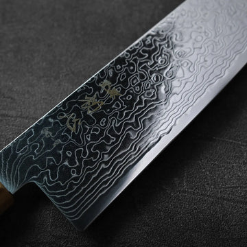 Hatsukokoro Ryuhyo SG2 damascus bunka 180mm – Zahocho Knives Tokyo