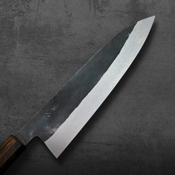 Isamitsu kurouchi shirogami#1 gyuto 210mm | Zahocho Knives Tokyo