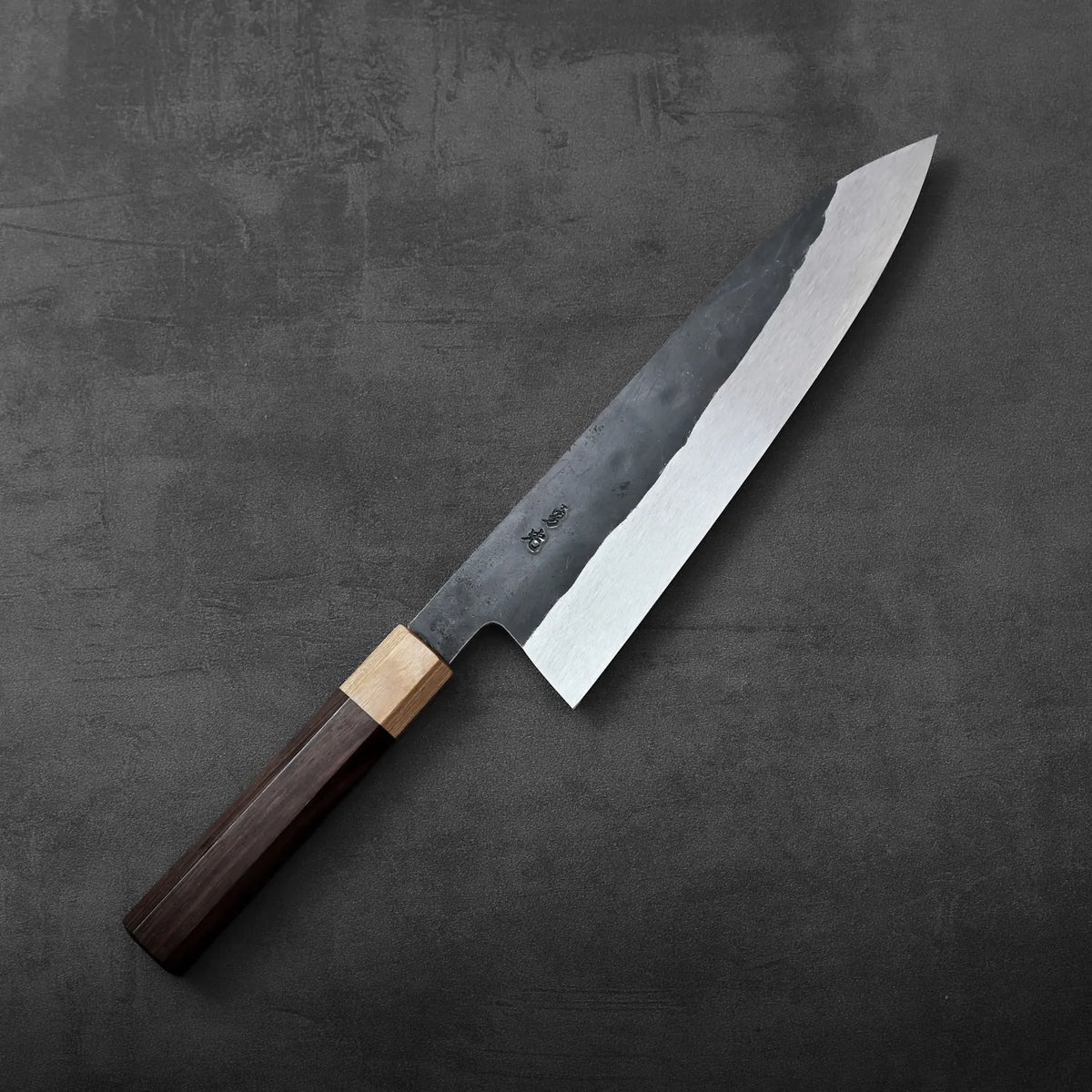 【igatomo】 Isamitsu kurouchi shirogami#1 gyuto 210mm | Zahocho Knives Tokyo