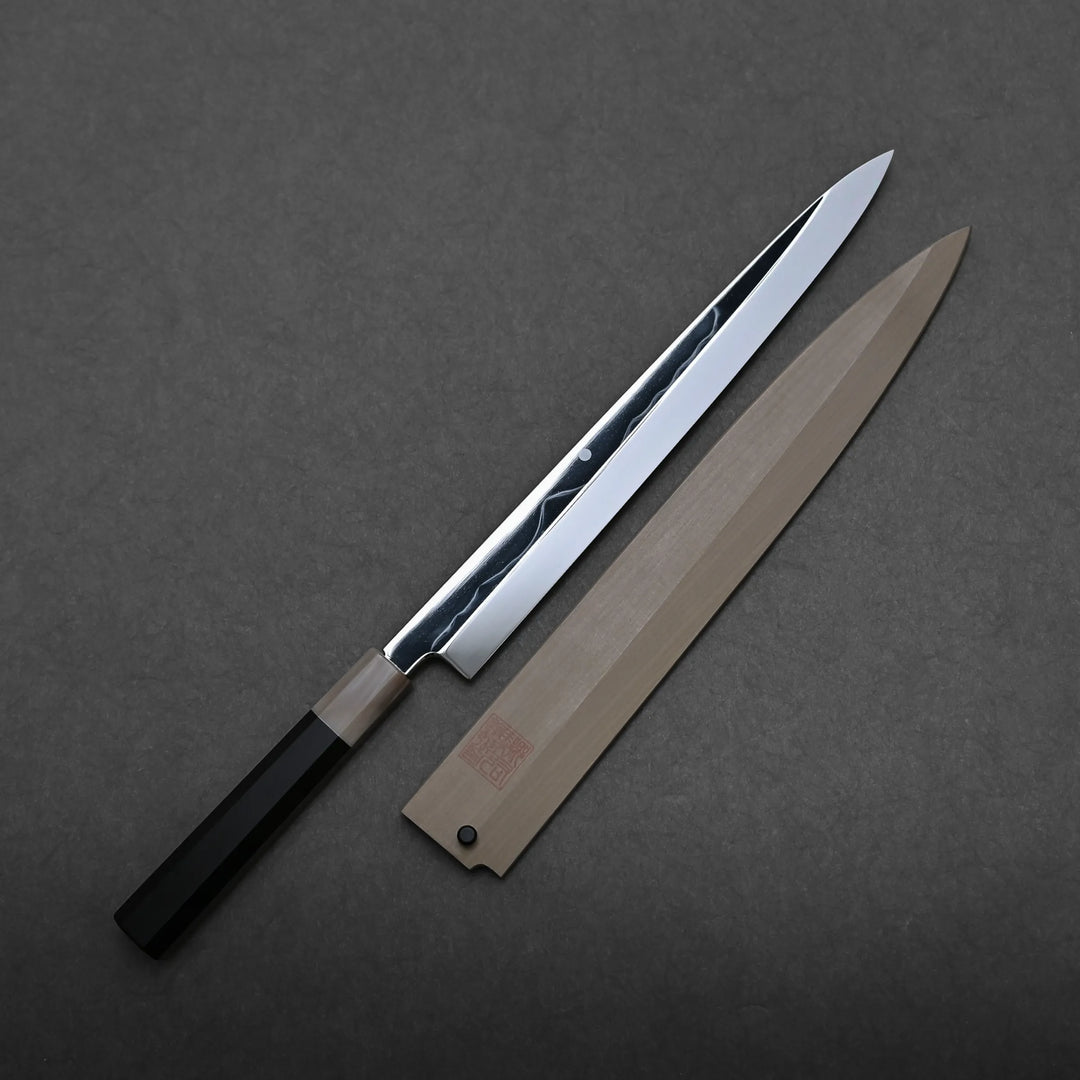 Kenji Togashi shirogami#1 honyaki yanagiba 300mm – Zahocho Knives