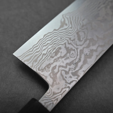 Miyazaki ATS-34 damascus bunka 200mm – Zahocho Knives Tokyo