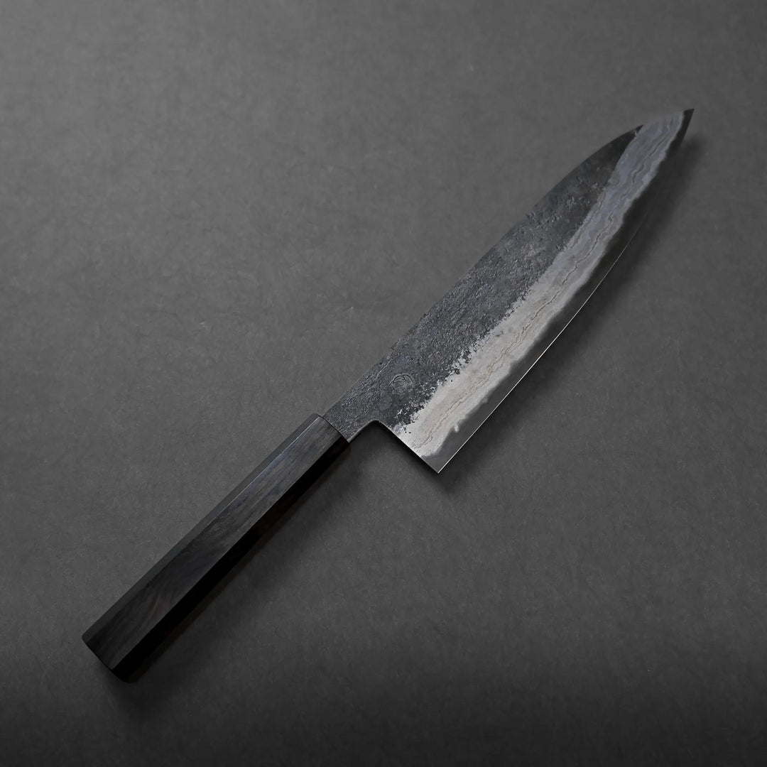 Miyazaki kurouchi wrought iron (rentetsu) aogami#1 gyuto 220mm