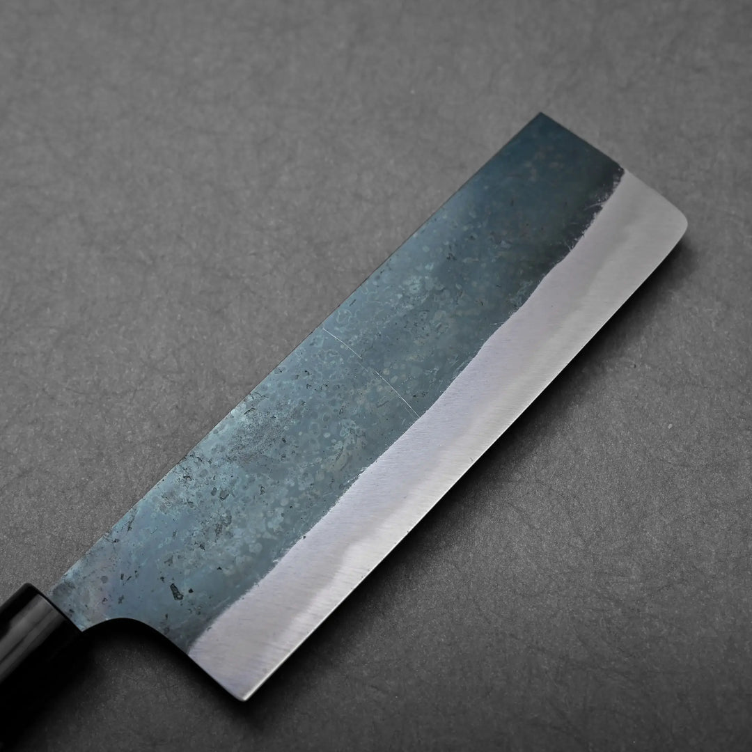 Daisuke Nishida kurouchi shirogami#1 nakiri 170mm – Zahocho Knives