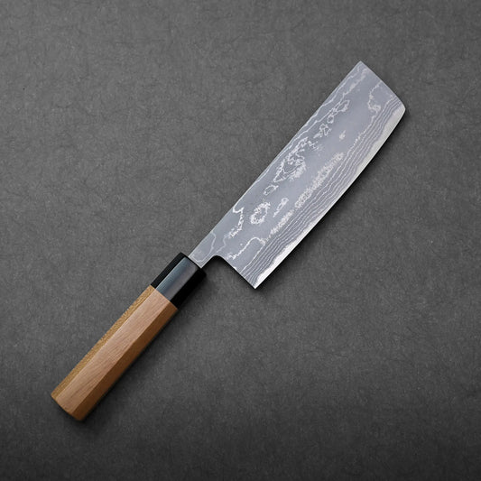 Ohishi damascus shirogami#2 nakiri 165mm