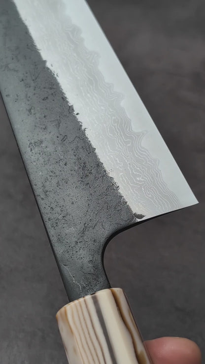 Hatsukokoro Shinkiro (unstamped) kurouchi damascus AS gyuto 210mm