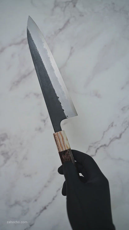 Hatsukokoro Shinkiro (unstamped) kurouchi damascus AS gyuto 210mm