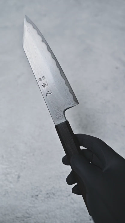 Nakagawa aogami#1 damascus bunka 180mm - etched