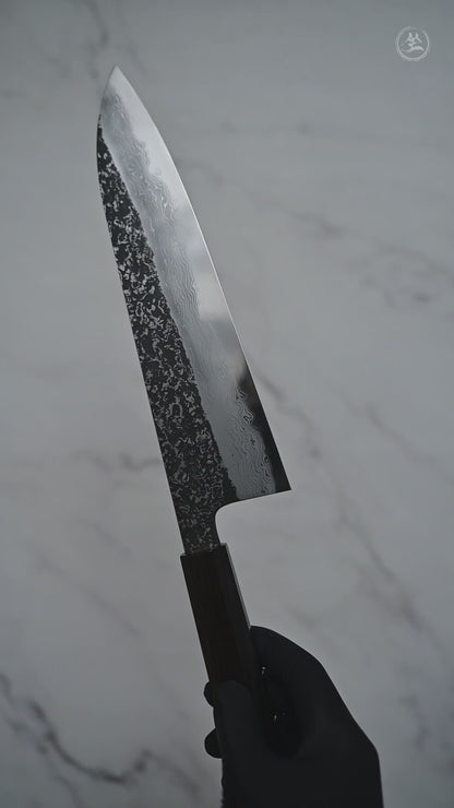 Yoshihide Masuda kurozome damascus aogami#1 tall gyuto 240mm