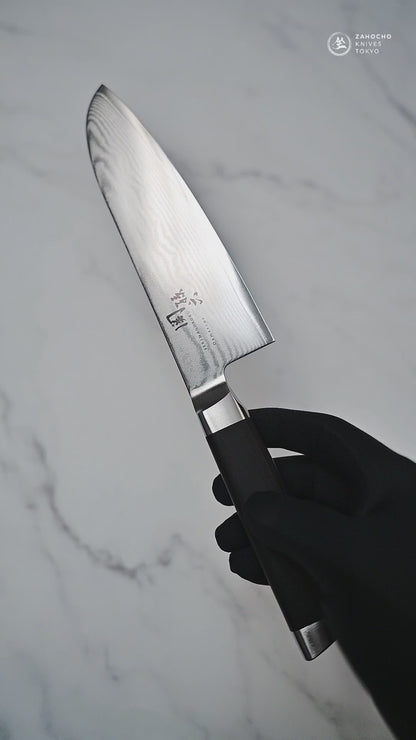 Kai Seki Magoroku damascus stainless santoku 165mm