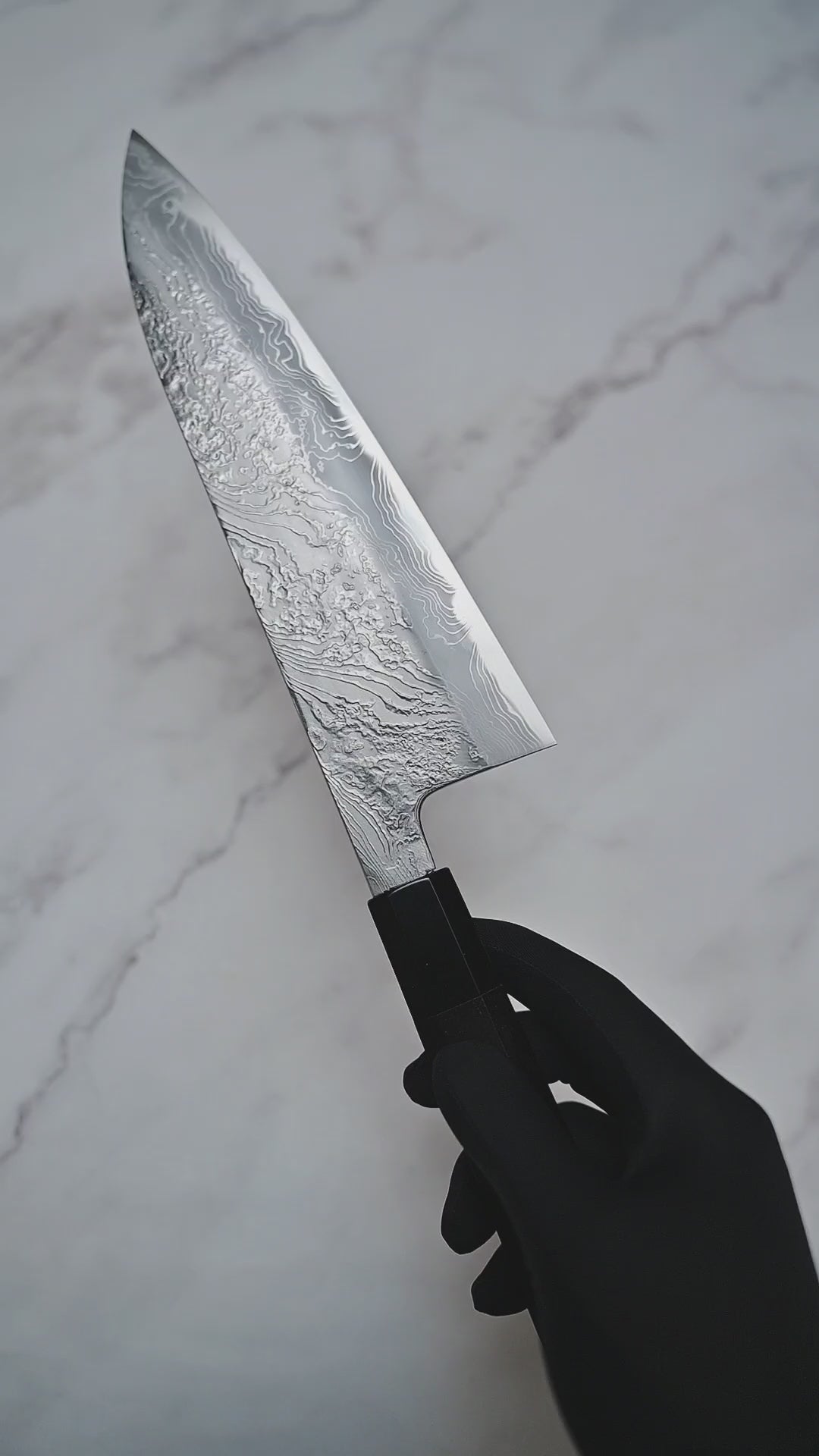Yoshihide Masuda shirogami#2 damascus tall gyuto 240mm (223x62