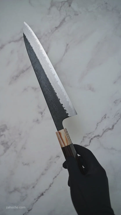 Hatsukokoro Shinkiro (unstamped) kurouchi damascus AS gyuto 240mm