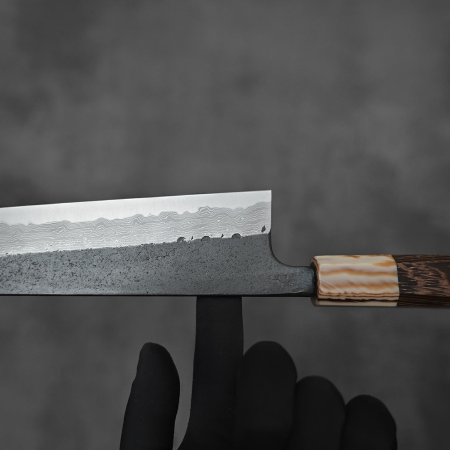 Hatsukokoro Shinkiro (unstamped) kurouchi damascus AS gyuto 210mm